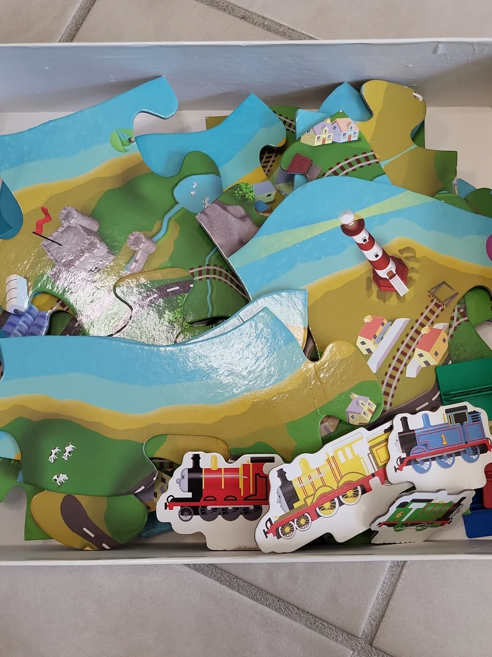 2008 Thomas & Friends Island of Sodor Ravensburger 20 Pc Floor Puzzle Rare 05363